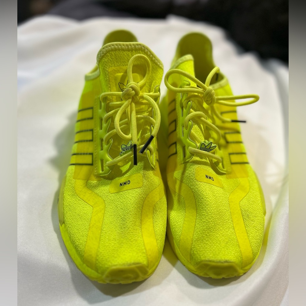 GENTLY USED A.D.I.D.A.S. NDM Men’s sneakers in lime green in size 11